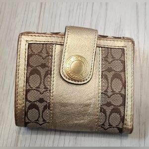 Coach Brown and Gold Women's Wallet